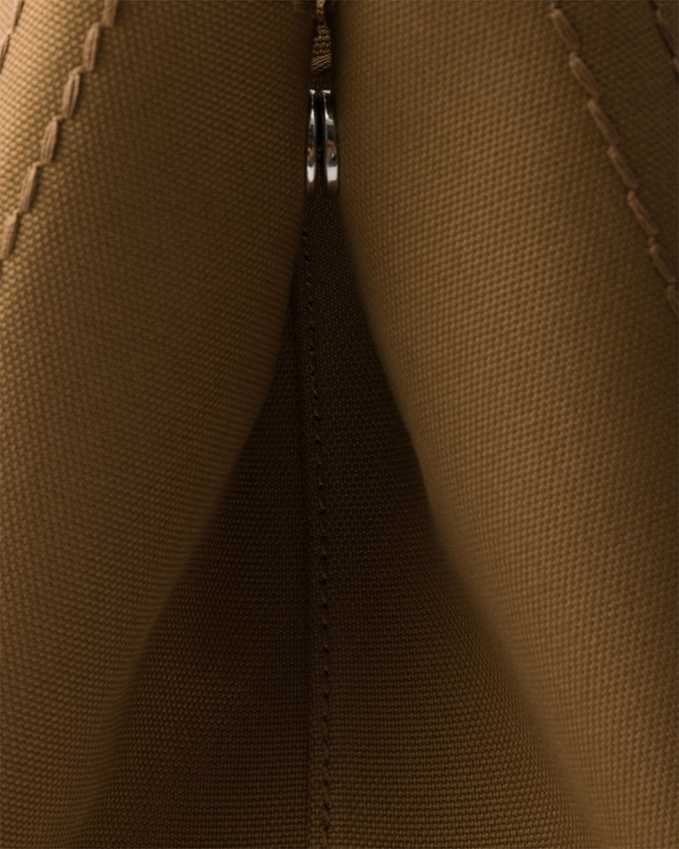 Thumbnail: Prada Jardinière extra-large tote bag in tabacco cotton canvas – detail