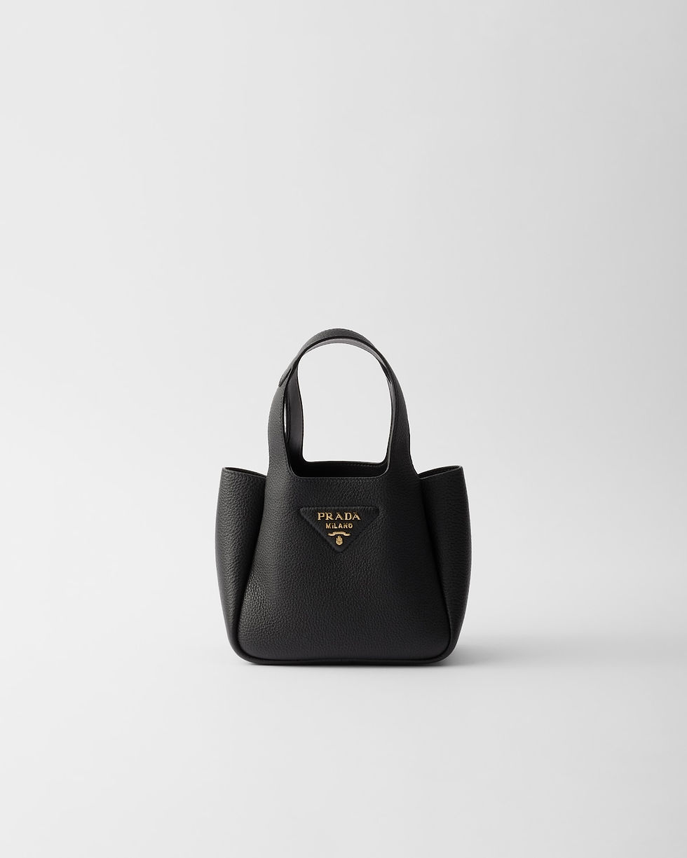 Prada Liaison mini bag in black leather – front view