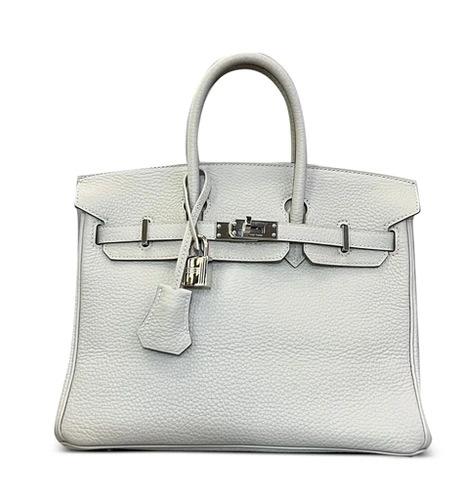 Hermès Birkin 25 Verso Pearl Grey Togo Leather Bag, 2022