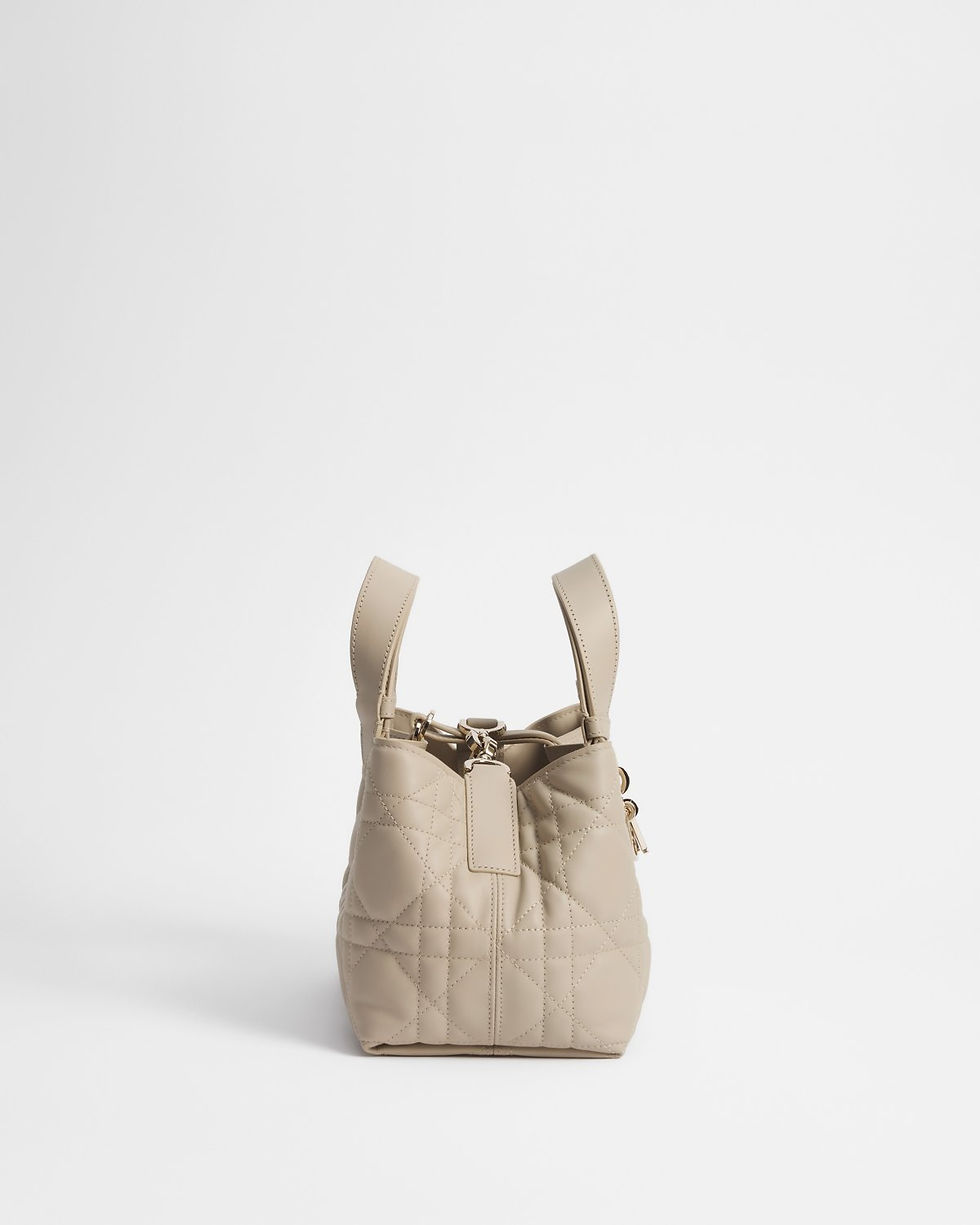 Thumbnail: Dior Toujours Small bag in powder beige Macrocannage calfskin – view 3