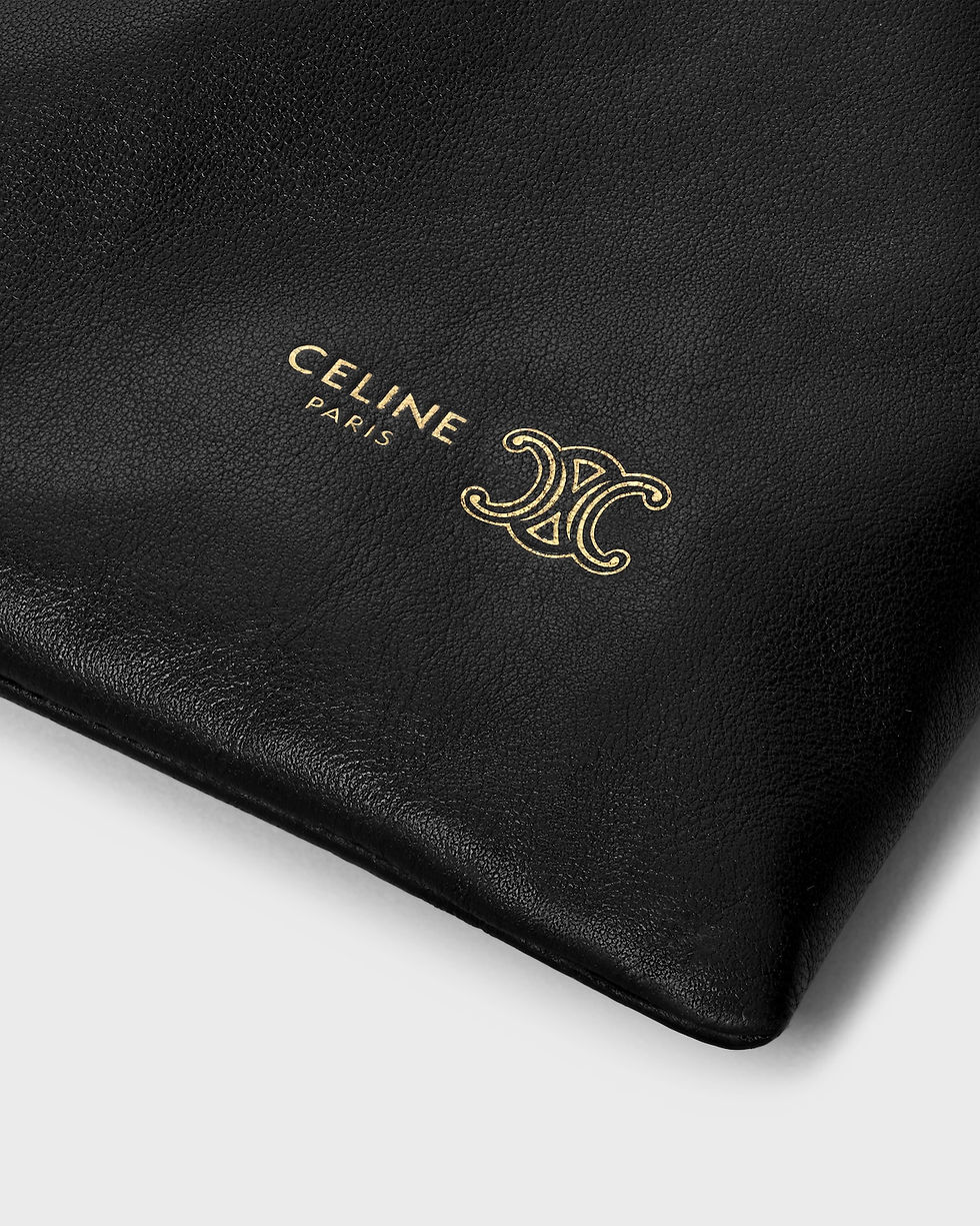 Thumbnail: Celine Small Crystal Pouch in Black Lambskin – view 7