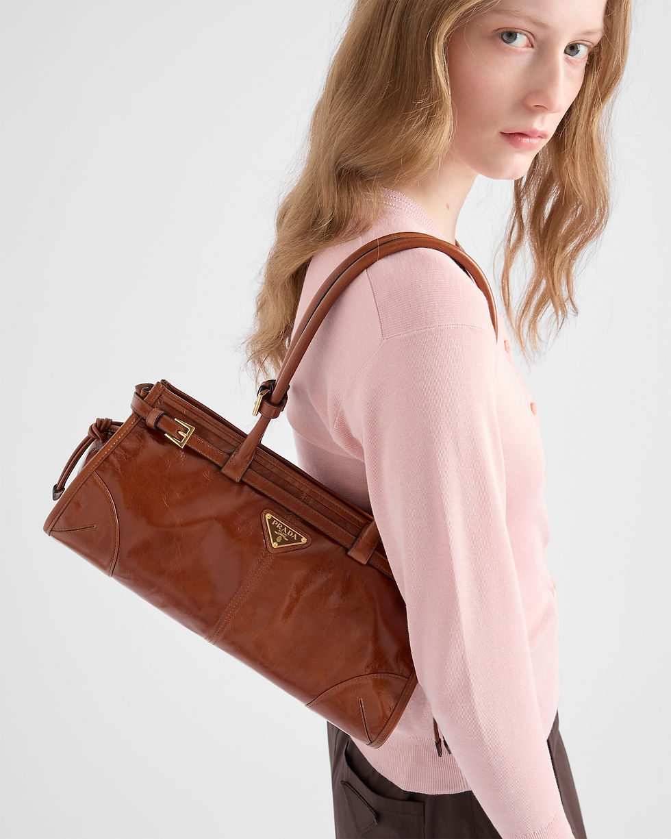 Thumbnail: Prada Bonnie Medium bag in palisander calfskin – view 8