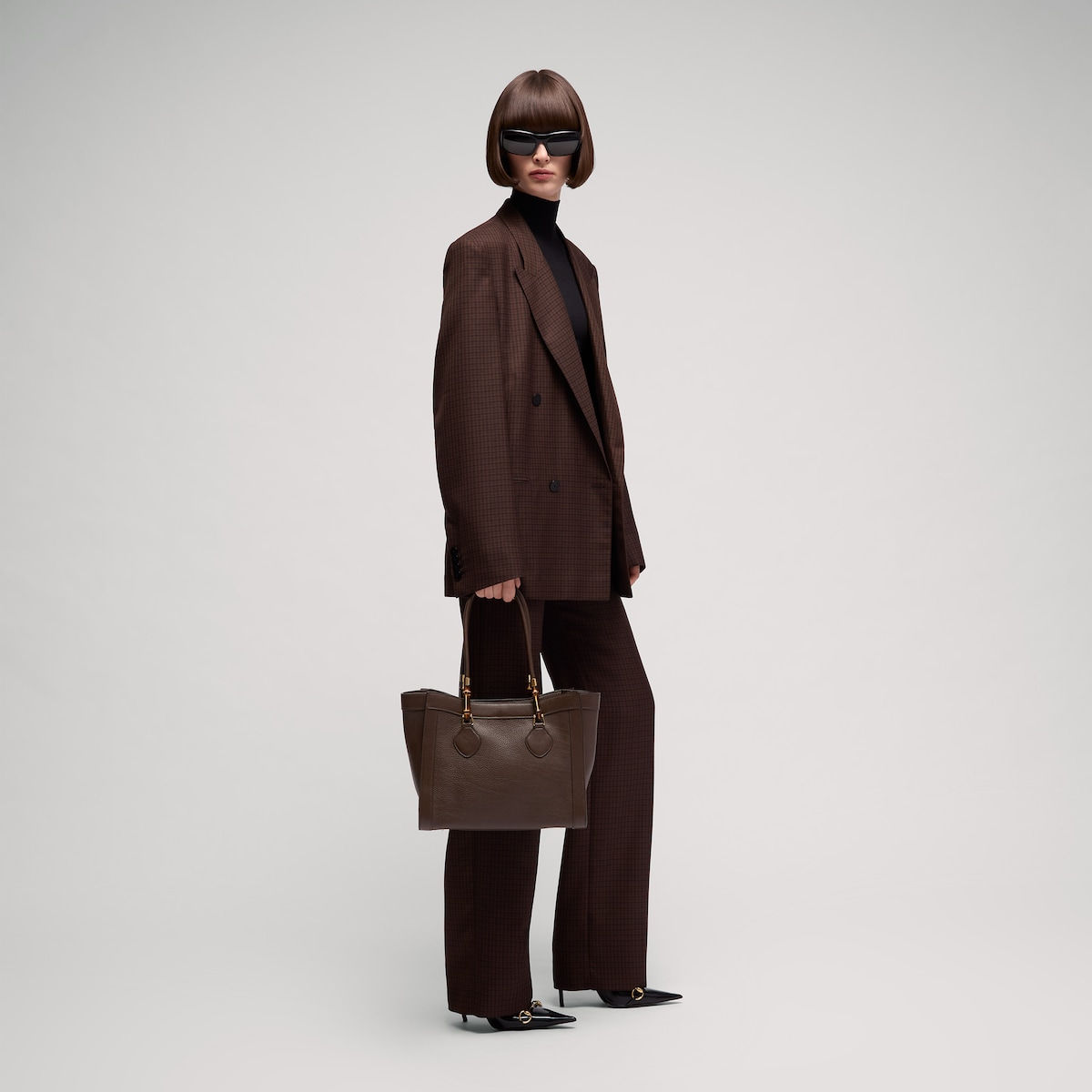 Gucci Bamboo Tote medium bag - dark brown leather