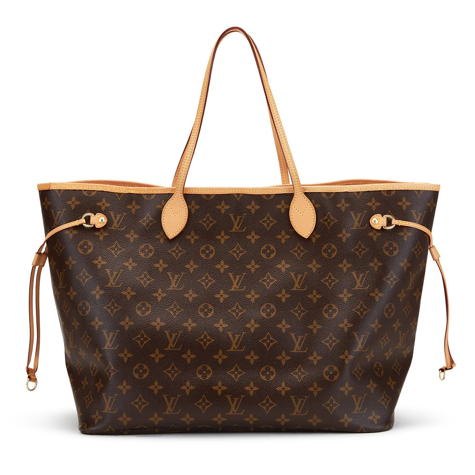 Thumbnail: LV Multicolor Neverfull, back view of monogram canvas