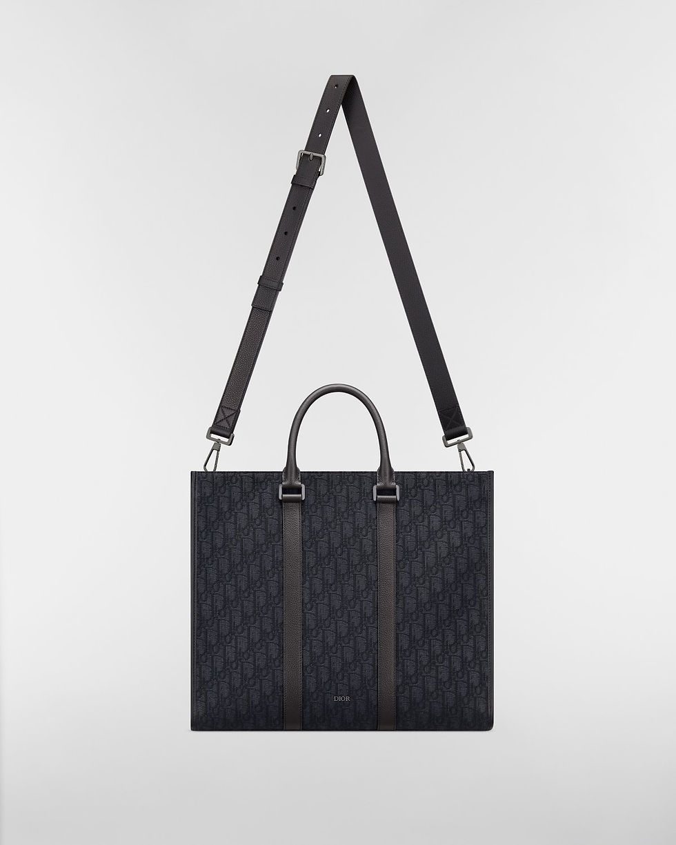 Dior Affaires East-West tote bag in black Dior Oblique jacquard – view 2