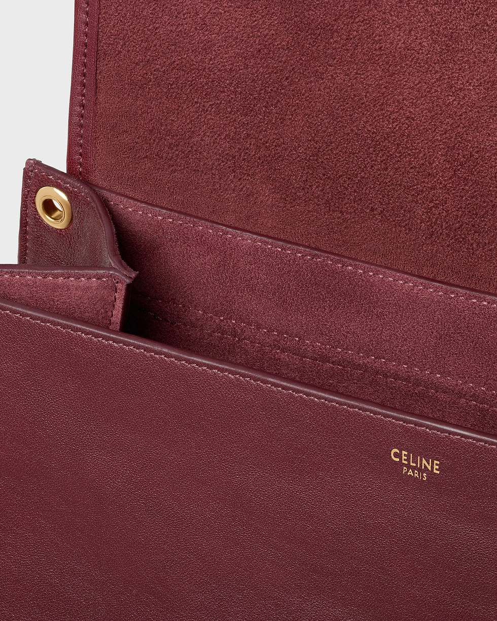 Thumbnail: Celine Soft Triomphe Besace in Syrah Supple Shiny Lambskin – view 6