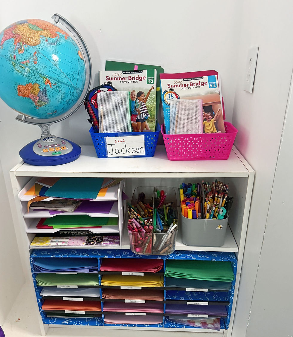 organized kids craft space