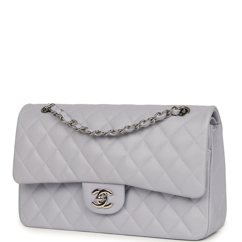 Thumbnail: Three-quarter back angle showing the silver chain-and-leather strap