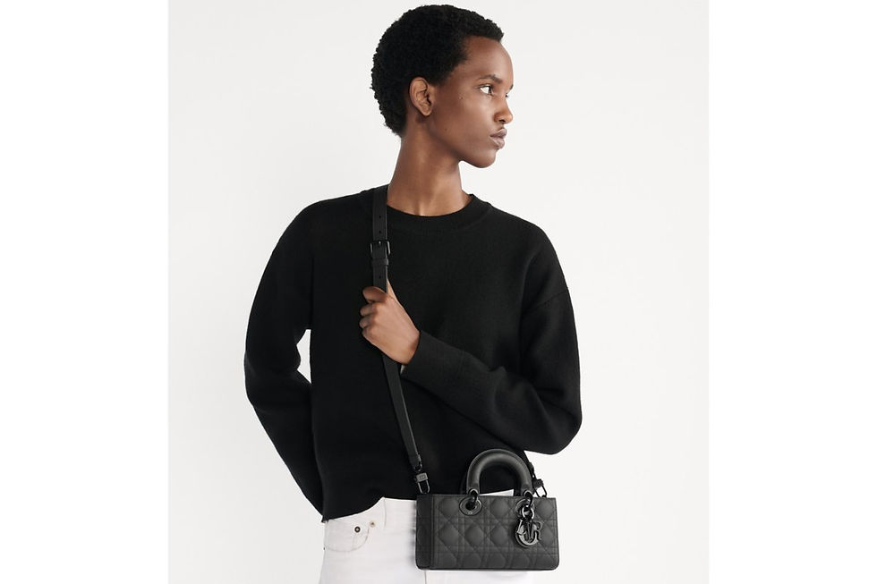 Thumbnail: Dior Small Lady D-Joy bag in black ultramatte Cannage calfskin – view 9