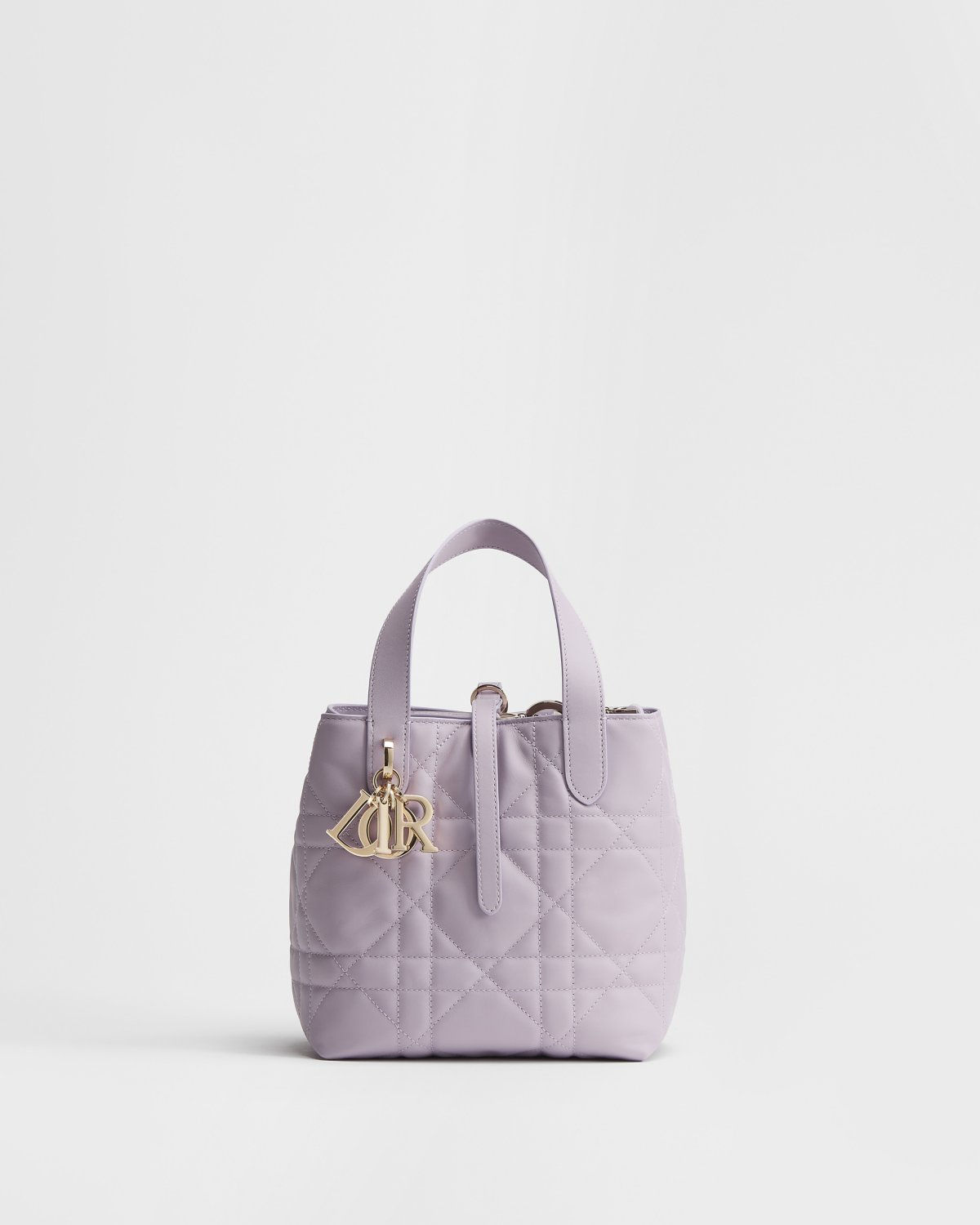 Dior Small Toujours Vertical Tote bag in Lilas lilac calfskin – front view