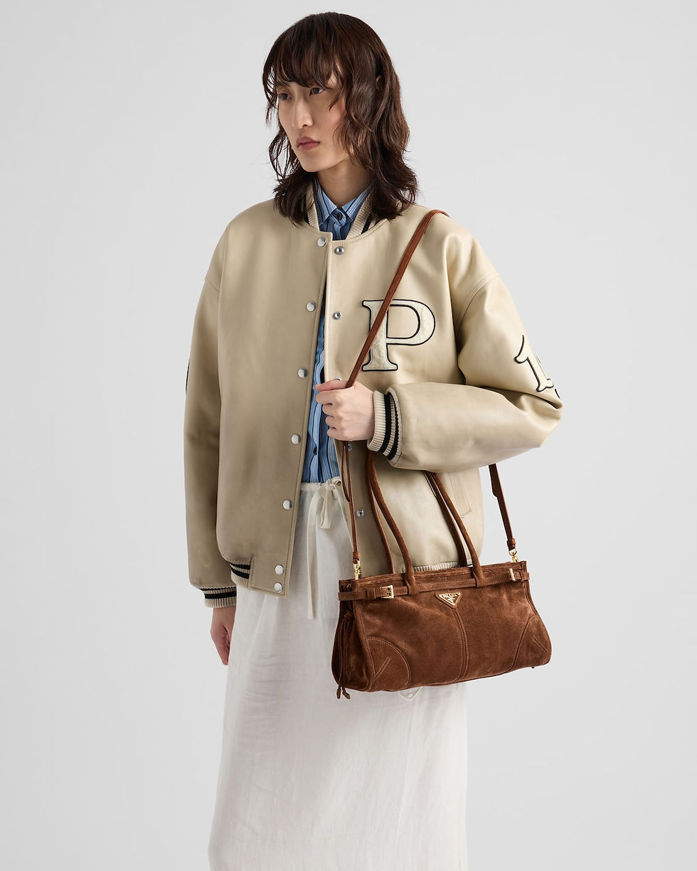 Thumbnail: Prada Bonnie Medium bag in cocoa brown suede – view 9