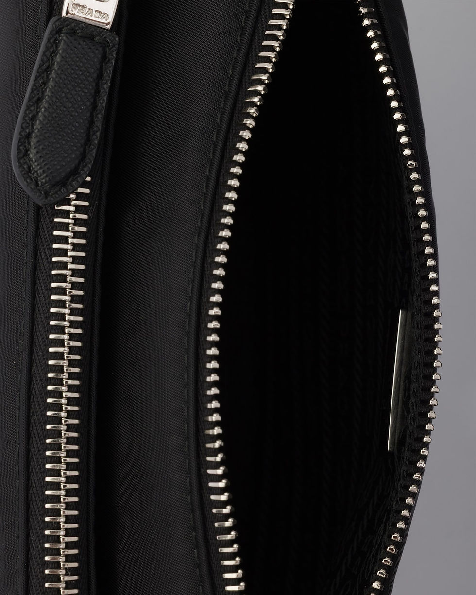 Thumbnail: Prada mini shoulder bag with chain in black Re-Nylon and Saffiano leather – view 5