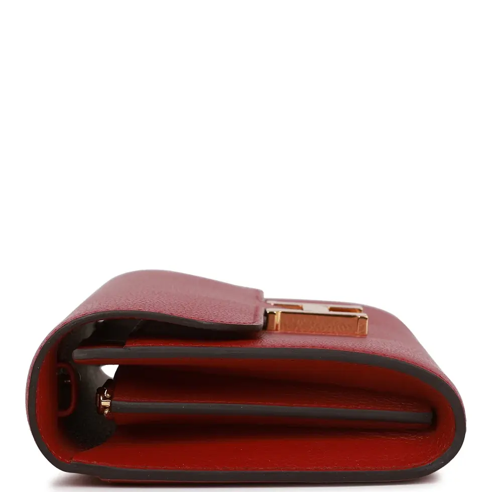 Thumbnail: The red Constance Wallet To Go shown with its removable crossbody strap