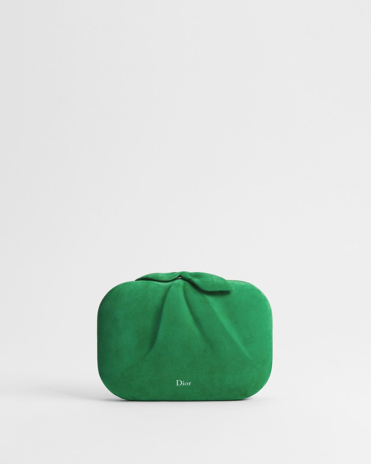 Dior Petit Dîner bag in green suede goatskin – front view