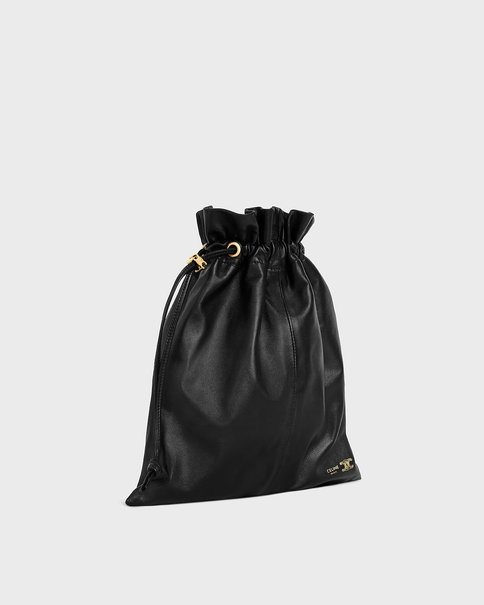 Thumbnail: Celine Small Crystal Pouch in Black Lambskin – view 4