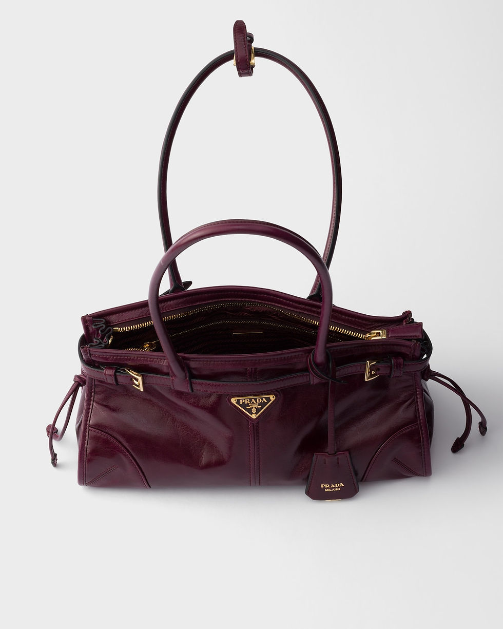 Thumbnail: Prada Bonnie Medium bag in burgundy calfskin – view 5
