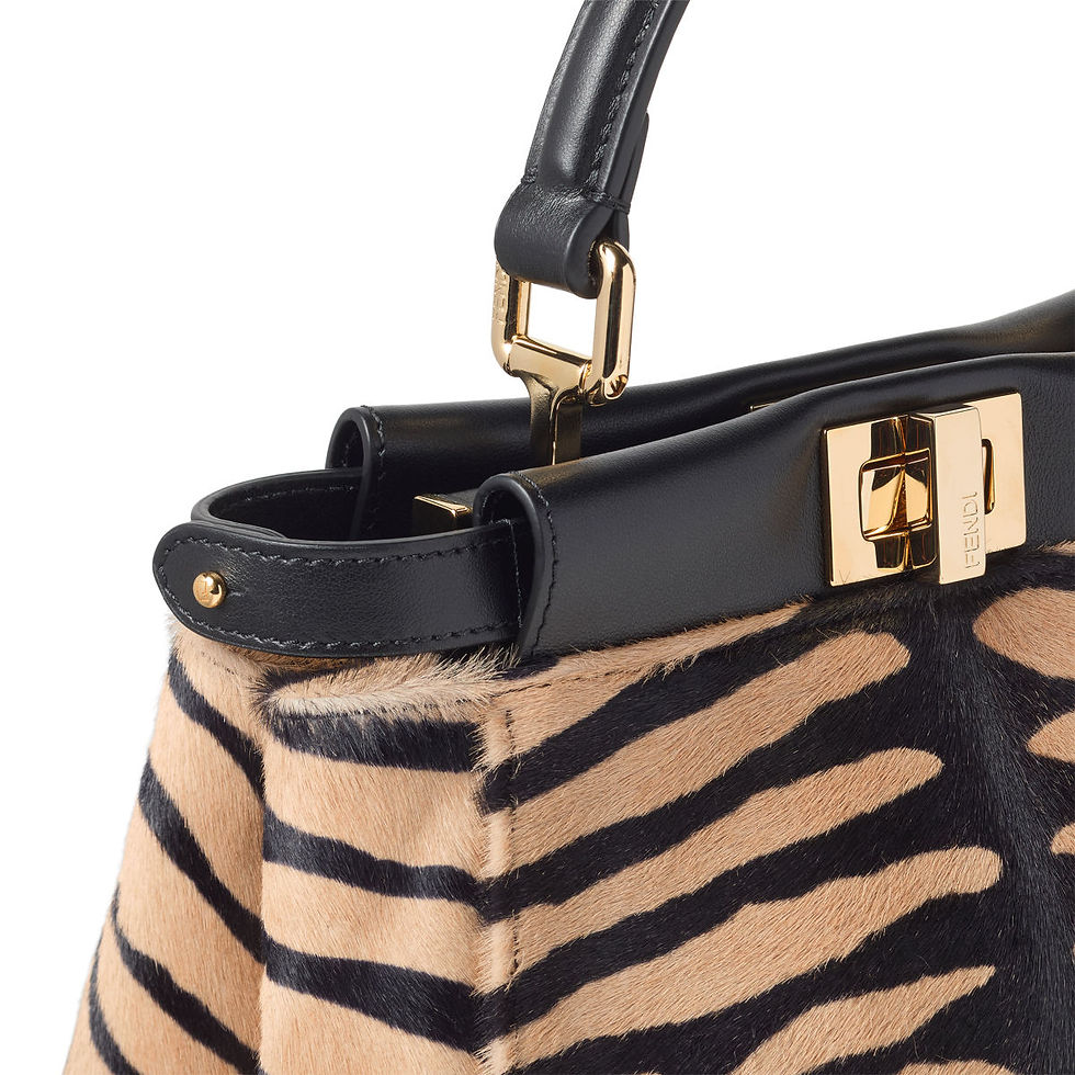 Thumbnail: Fendi Peekaboo Mini bag in tiger-print pony-effect calfskin – view 5