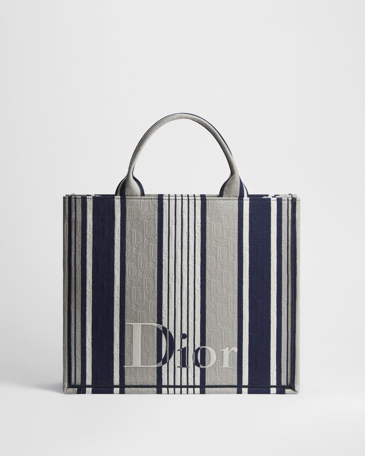 Dior Dioriviera Medium Book Tote in multicolour Dior Oblique Sun Stripes cotton and calfskin – front view