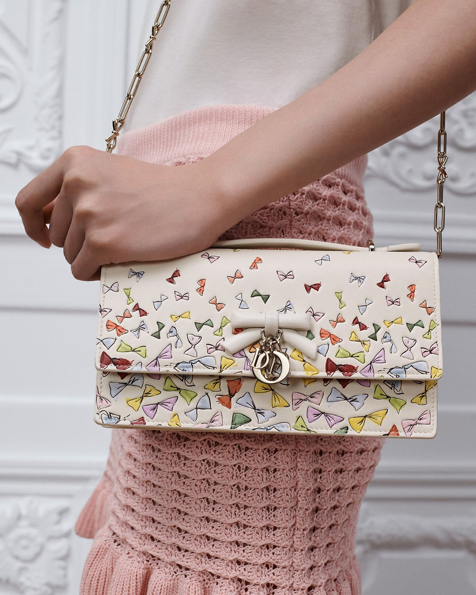 Dior Dioriviera My Dior Mini Bag with Bow in Dior Bows Printed Calfskin – view 2