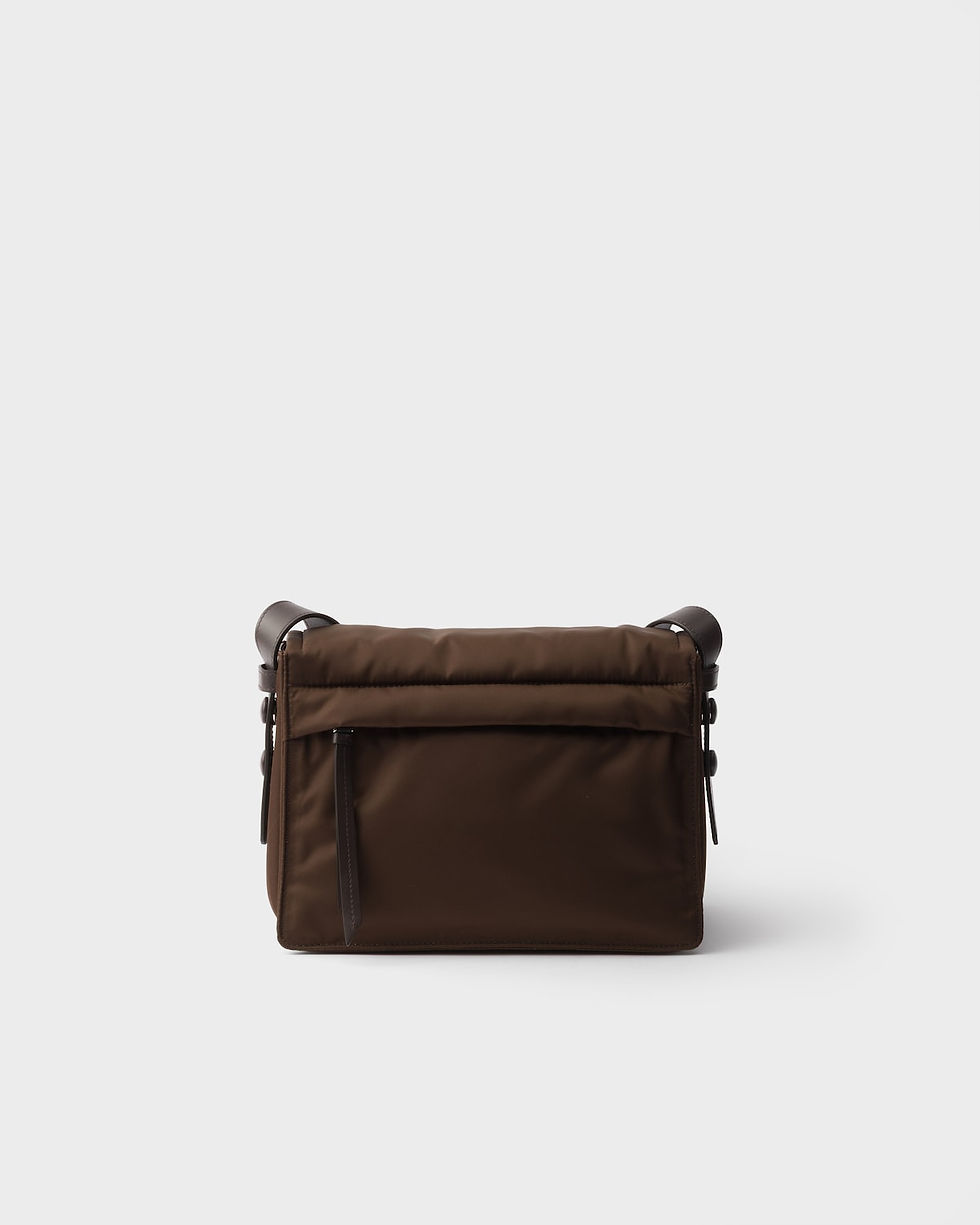 Thumbnail: Prada Traveller small shoulder bag in sienna padded Re-Nylon – view 3