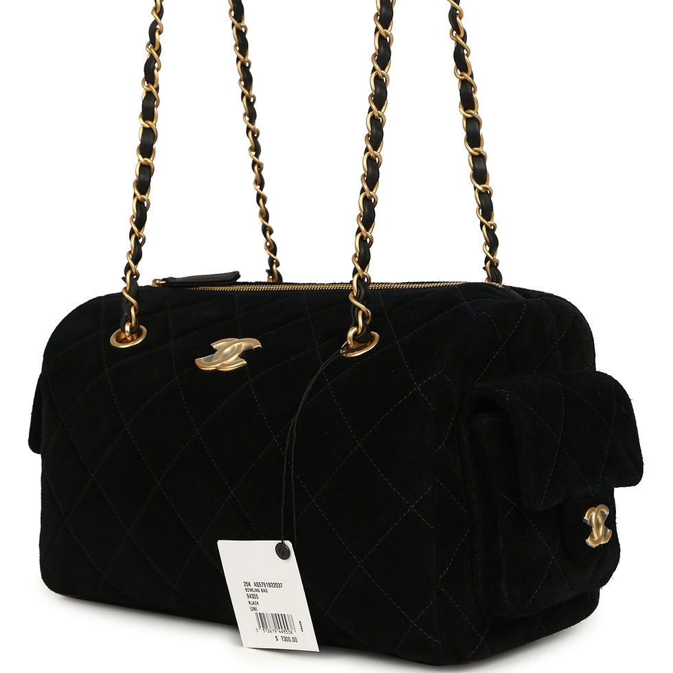Thumbnail: Angled rear view of the bag with its original retail hangtag attached