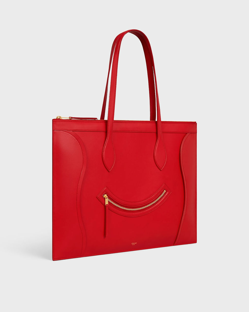 Celine Flat Luggage in Ultra Red Glossy Calfskin – view 2