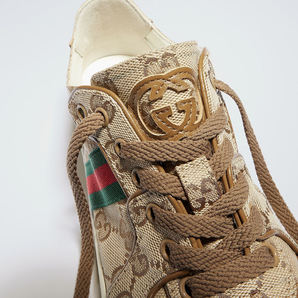 Thumbnail: Gucci Women's Stretch low-top sneaker - sand and brown GG canvas