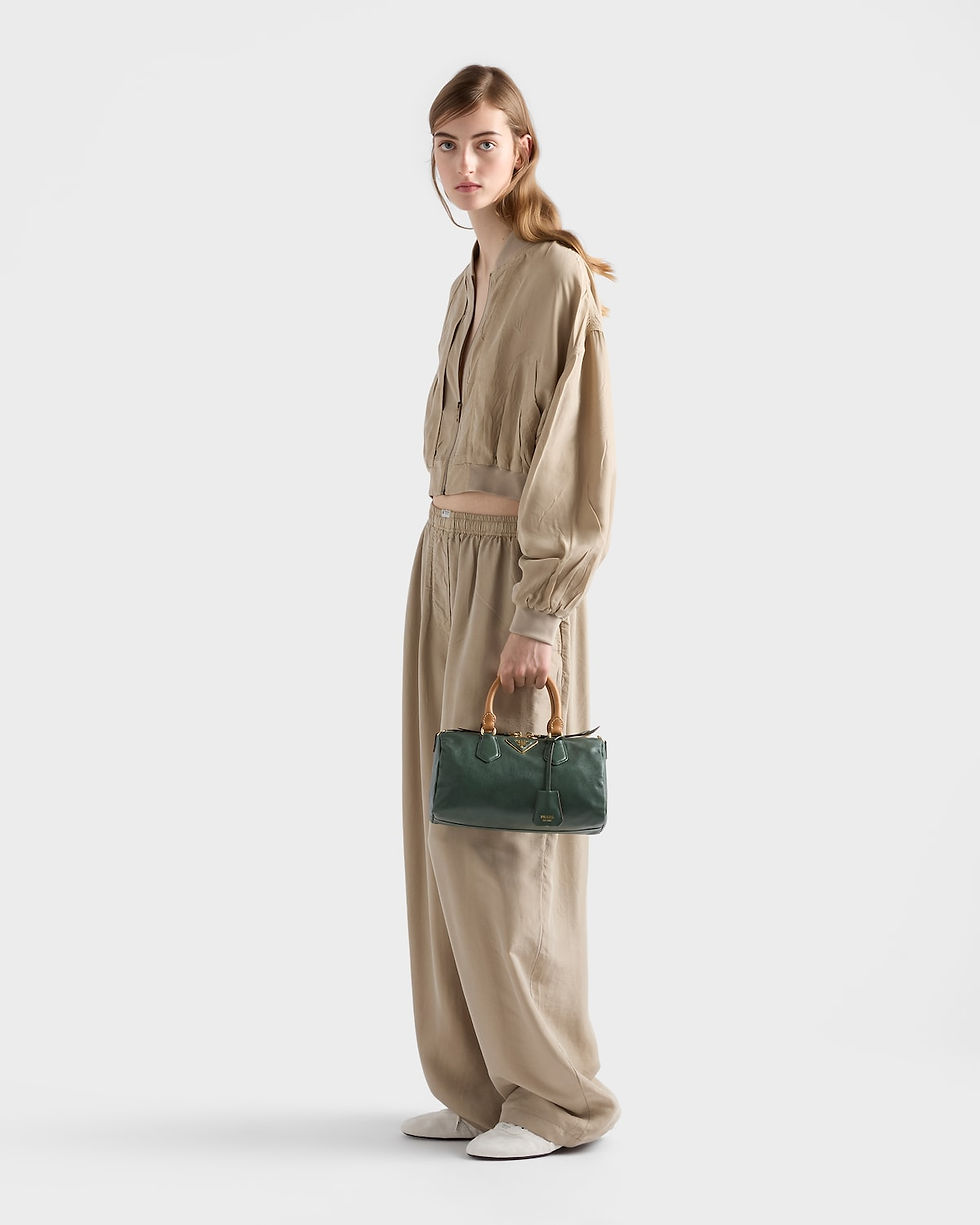 Thumbnail: Prada Evasion small top-handle bag in sage green leather – view 8
