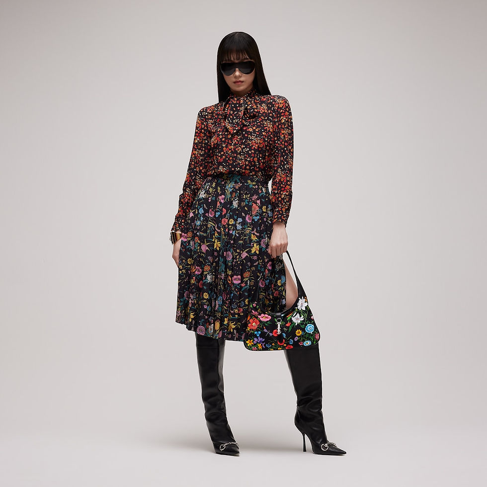 Thumbnail: Gucci Jackie 1961 medium shoulder bag - black and multicolor nylon