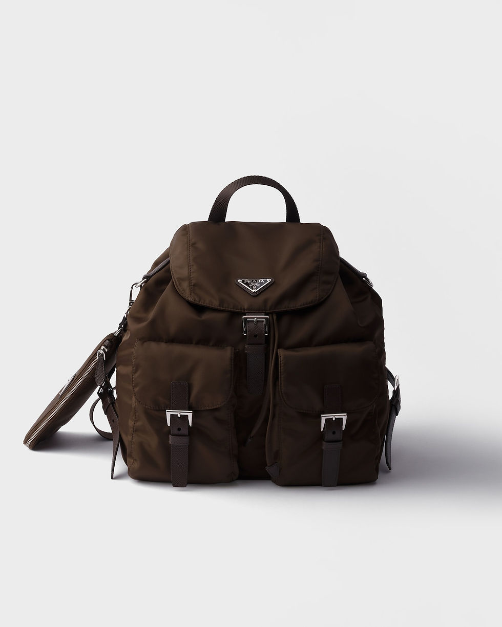 Prada medium backpack in sienna Re-Nylon – front view