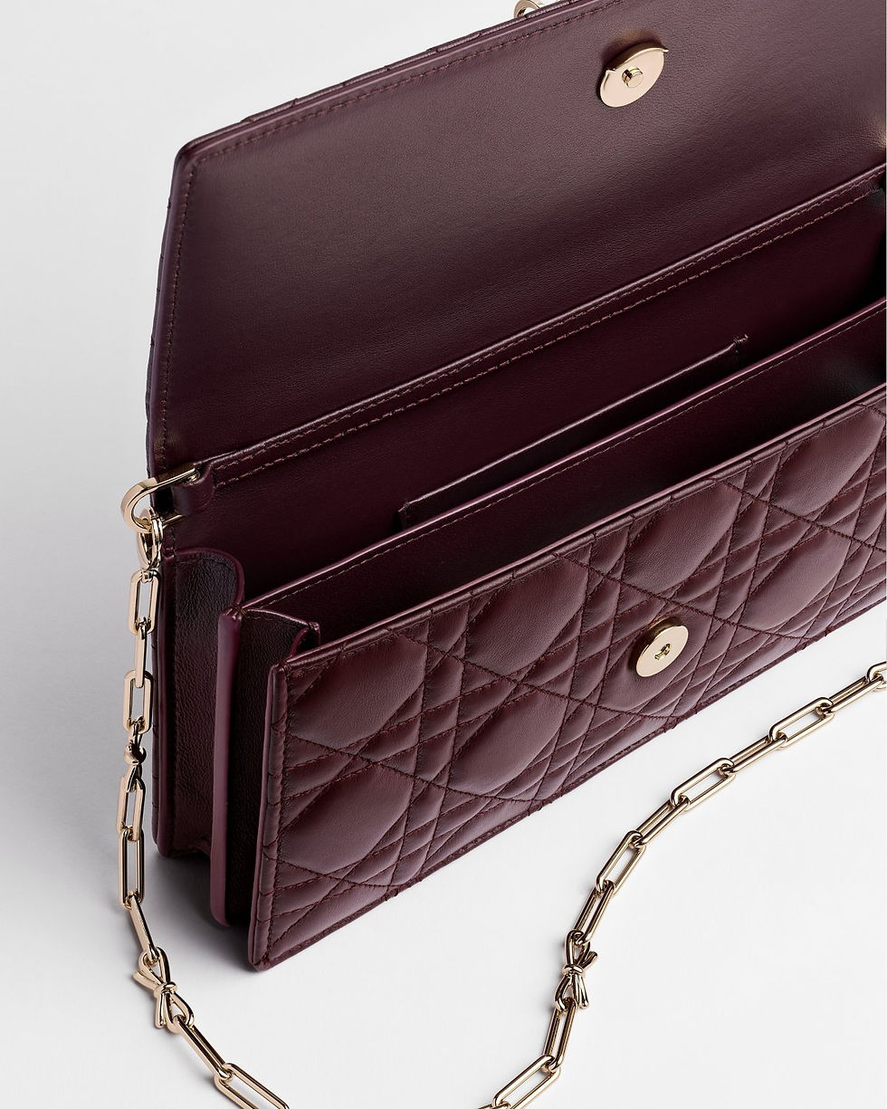 Thumbnail: Dior My Dior Mini Bag with Bow in Deep Amaranth Cannage Lambskin – view 3