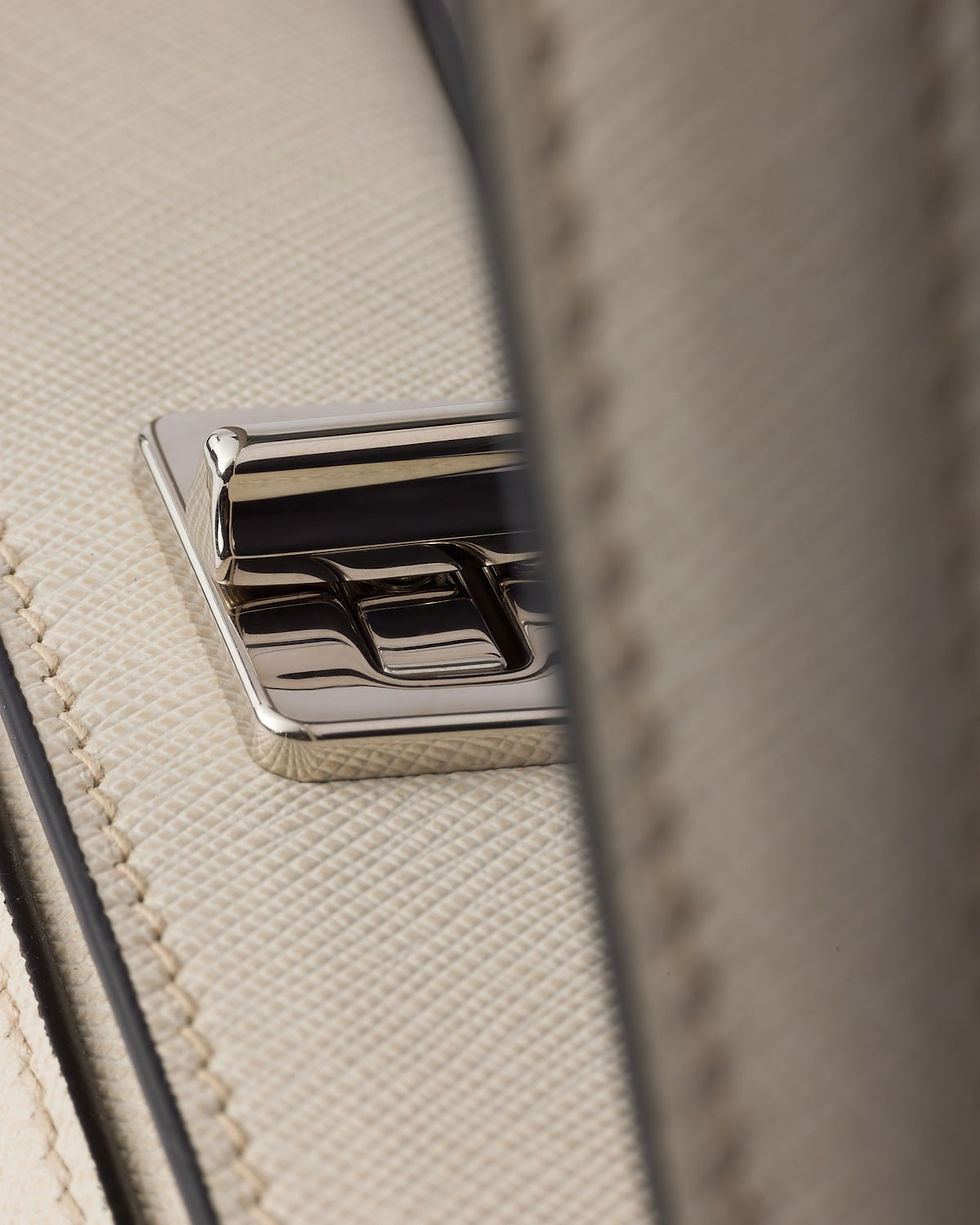 Thumbnail: Prada Avoir mini bag in chalk white Saffiano leather – view 6