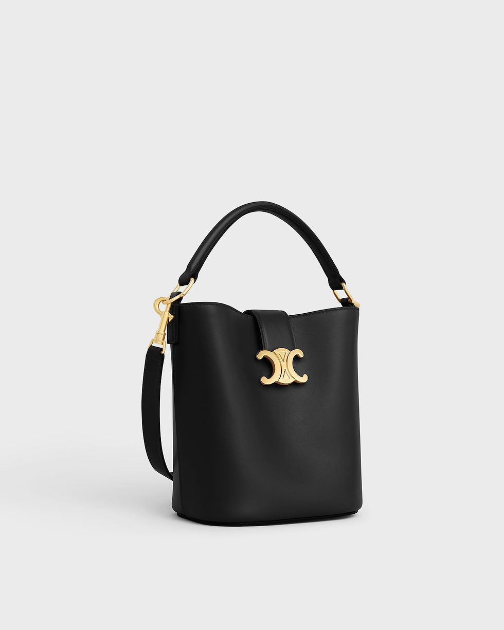 Celine Small Louise Bucket bag in black smooth calfskin – view 2