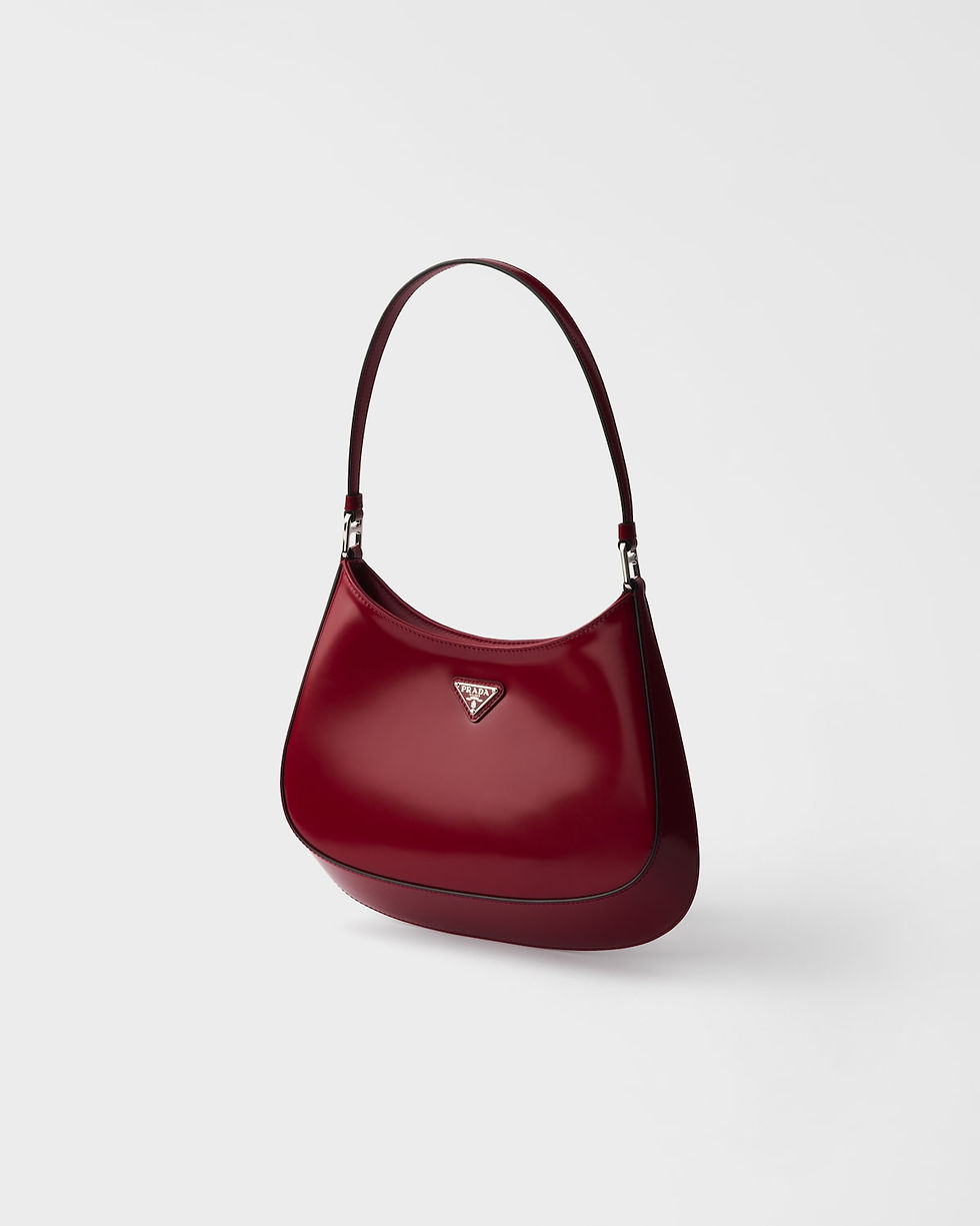 Thumbnail: Prada Cleo hobo bag in ruby red brushed leather – view 3