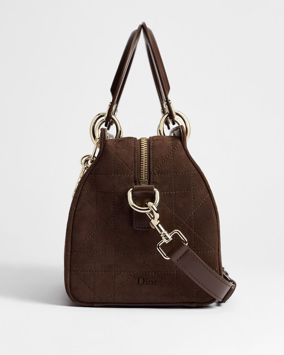 Thumbnail: Dior Small Granville bag in brown suede, calfskin and lambskin – view 6