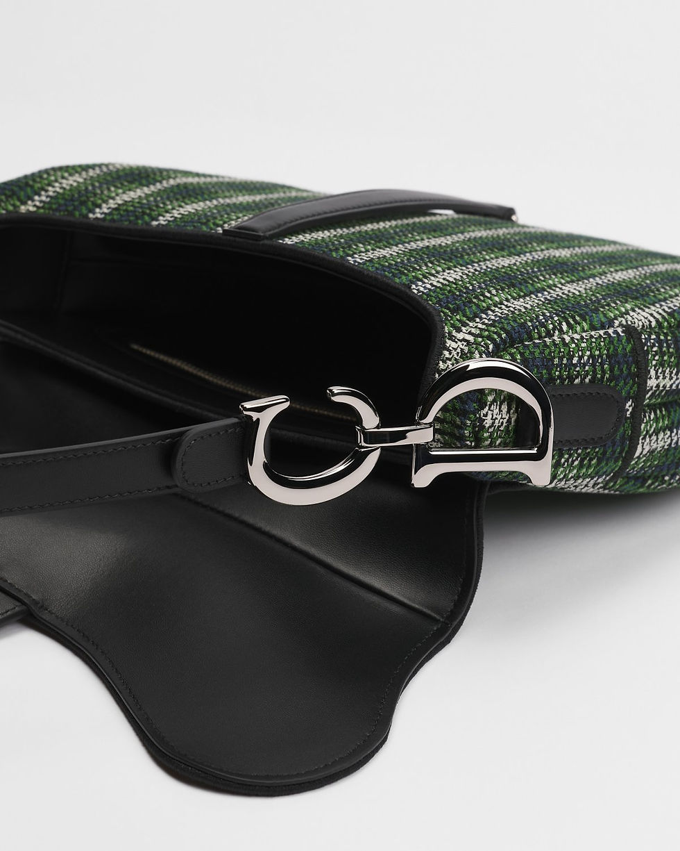 Thumbnail: Dior Saddle bag in green Check'n'Dior embroidery – view 4