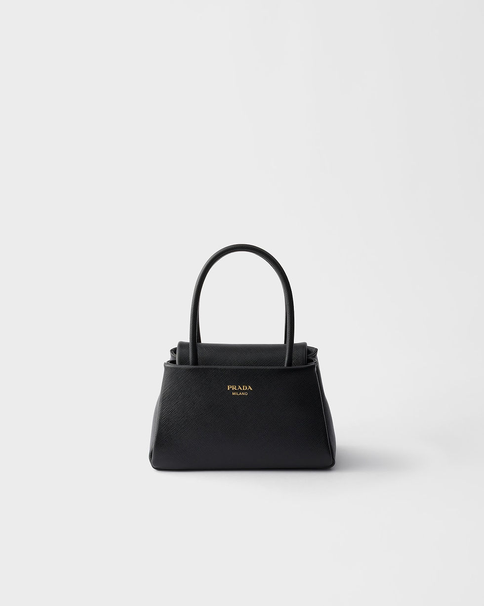 Prada Passage mini handbag in black Saffiano leather – front view