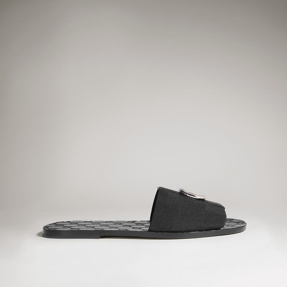 Thumbnail: Gucci Men's Riviera slide sandal - black elastic band