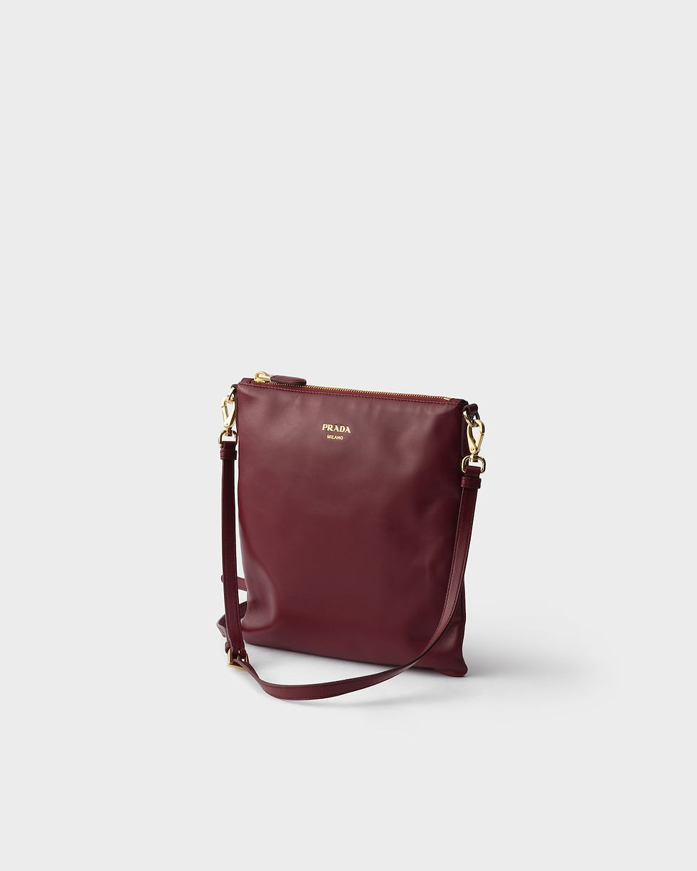 Prada mini shoulder bag in cerise nappa leather – view 2