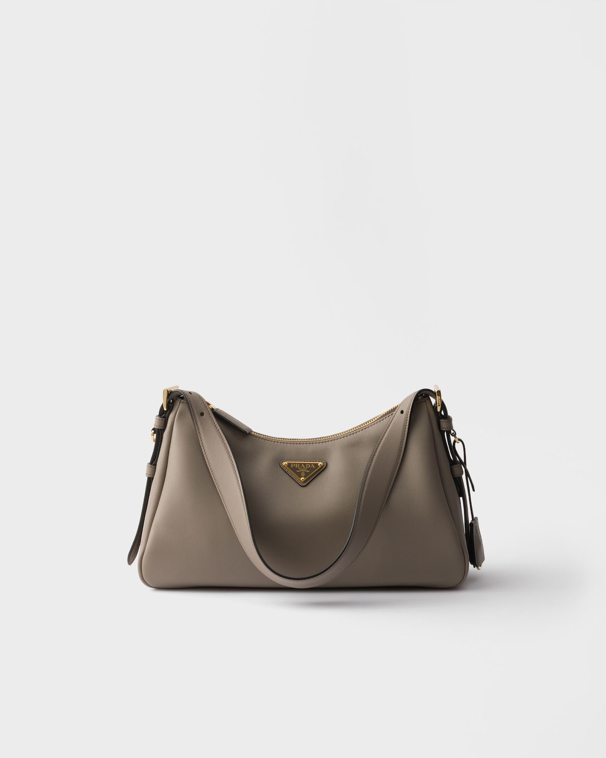 Prada Aimée medium shoulder bag in clay leather – front view