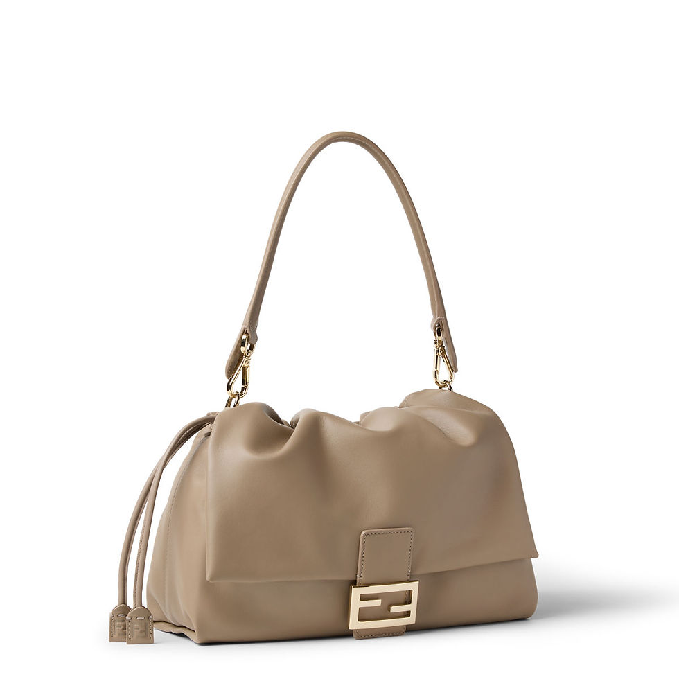 Fendi Baguette Soft Large bag in dove grey nappa leather – view 2