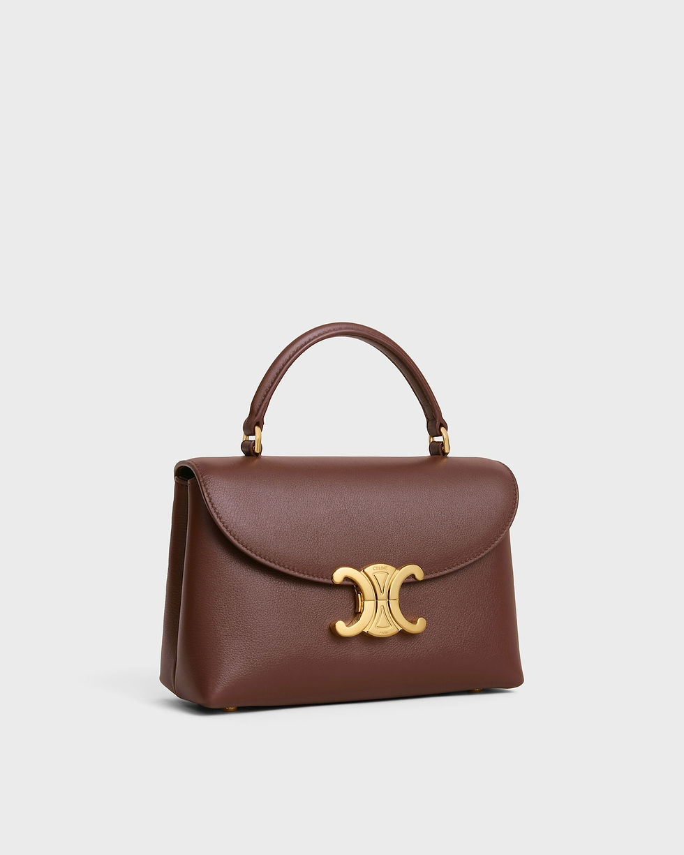 Celine Teen Nino bag in Chestnut supple grained calfskin – view 2