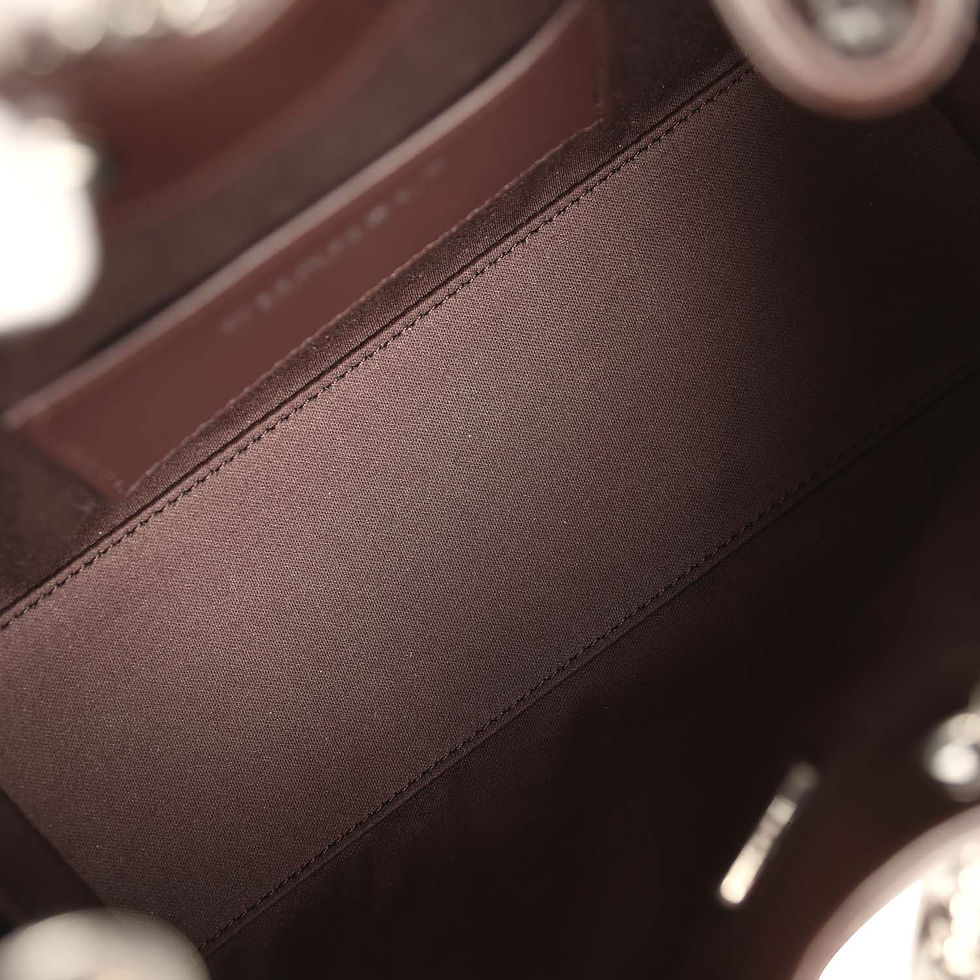 Thumbnail: Interior view of the hobo bag showing the fabric lining and stitched detailing
