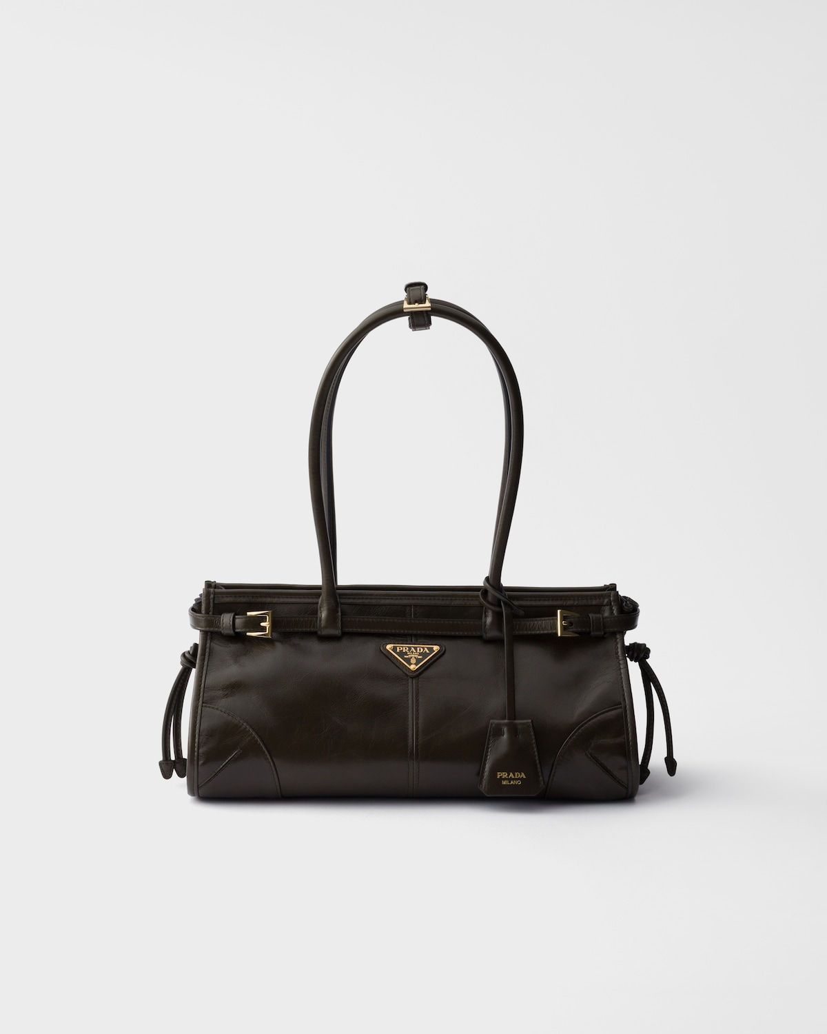 Prada Bonnie Medium bag in forest calfskin – front view
