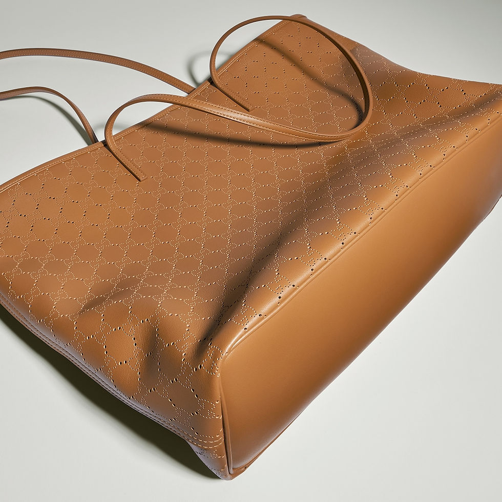 Thumbnail: Gucci Tribeca large tote bag - dark beige GG leather
