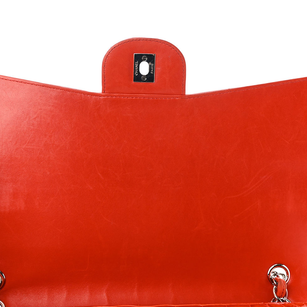 Thumbnail: Chanel Maxi Flap, open view showing inner flap