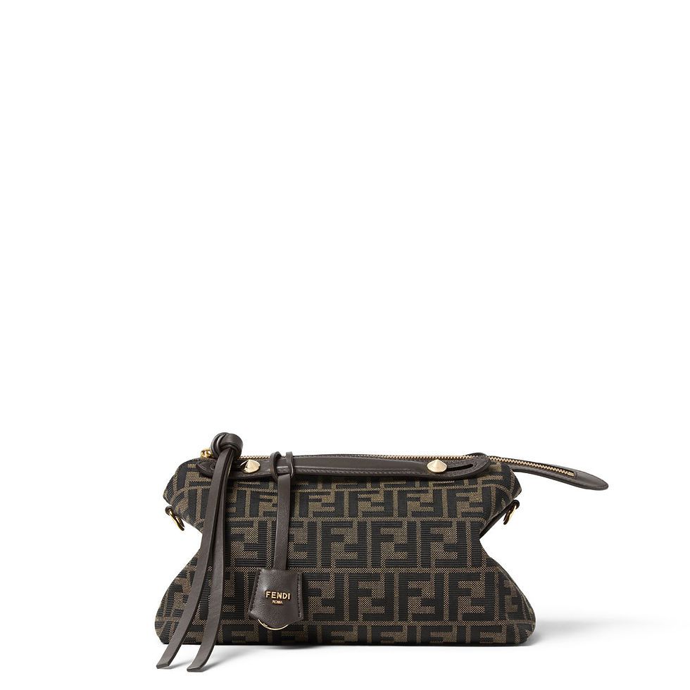 Fendi By The Way Soft Medium bag in brown FF Zucca jacquard – front view