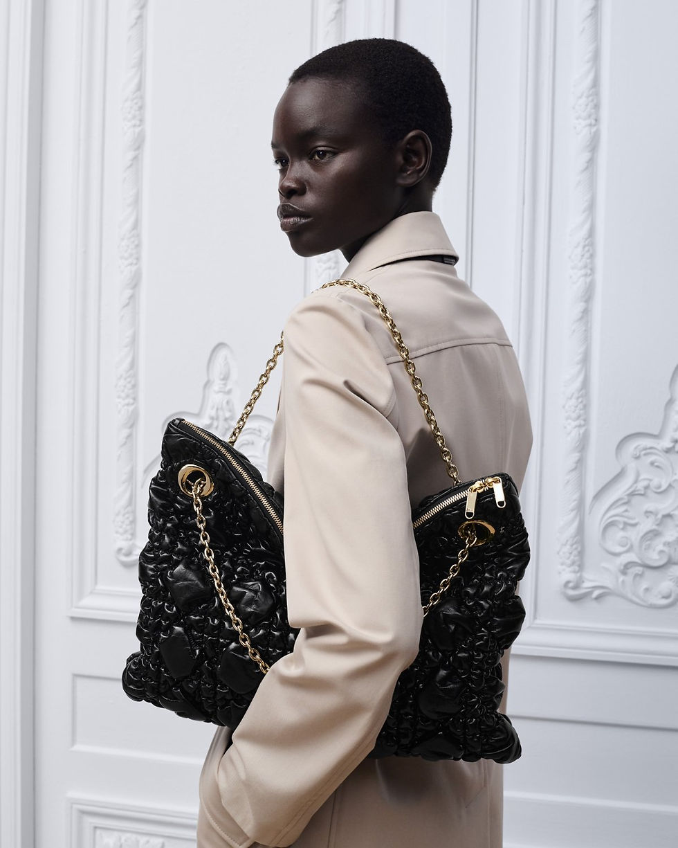 Dior Medium Milly-La-Forêt bag in black Puffy Macrocannage calfskin – view 2