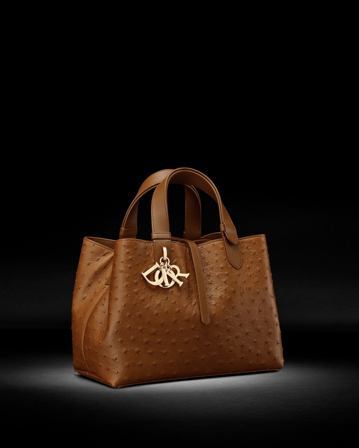 Dior Medium Toujours bag in golden saddle ostrich – view 1