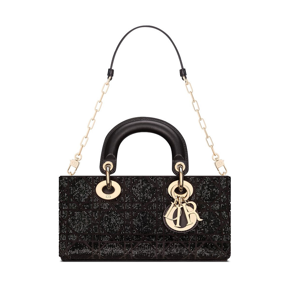 Thumbnail: Dior Small Lady D-Joy bag in black Cannage microbead embroidery – view 6